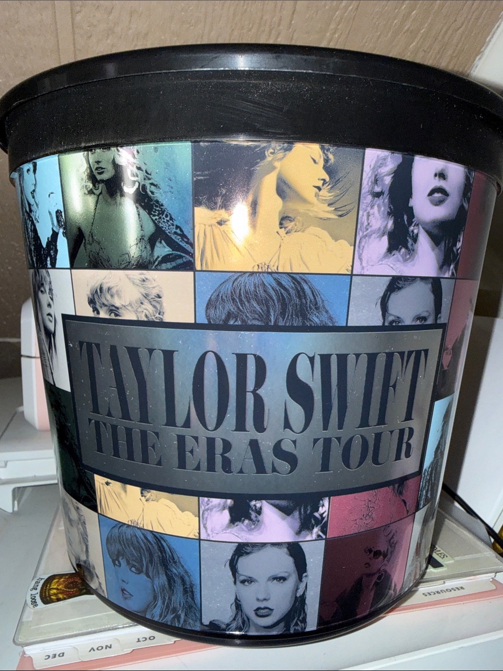 Taylor Swift Multi-Color Eras Tour Collage Popcorn Bucket